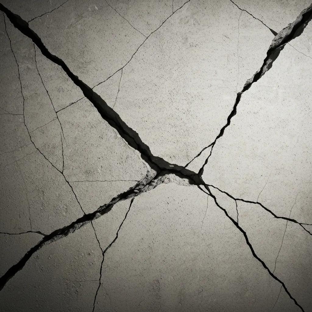 Various types of basement wall cracks that suggest structural problems